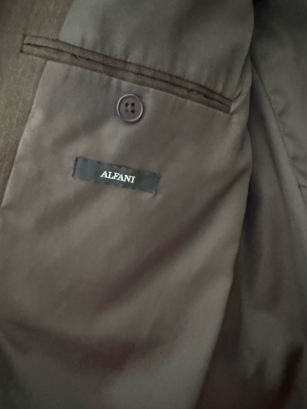 Alfani Brown “Suede” Pinstriped Sport Coat - Picture 4 of 6